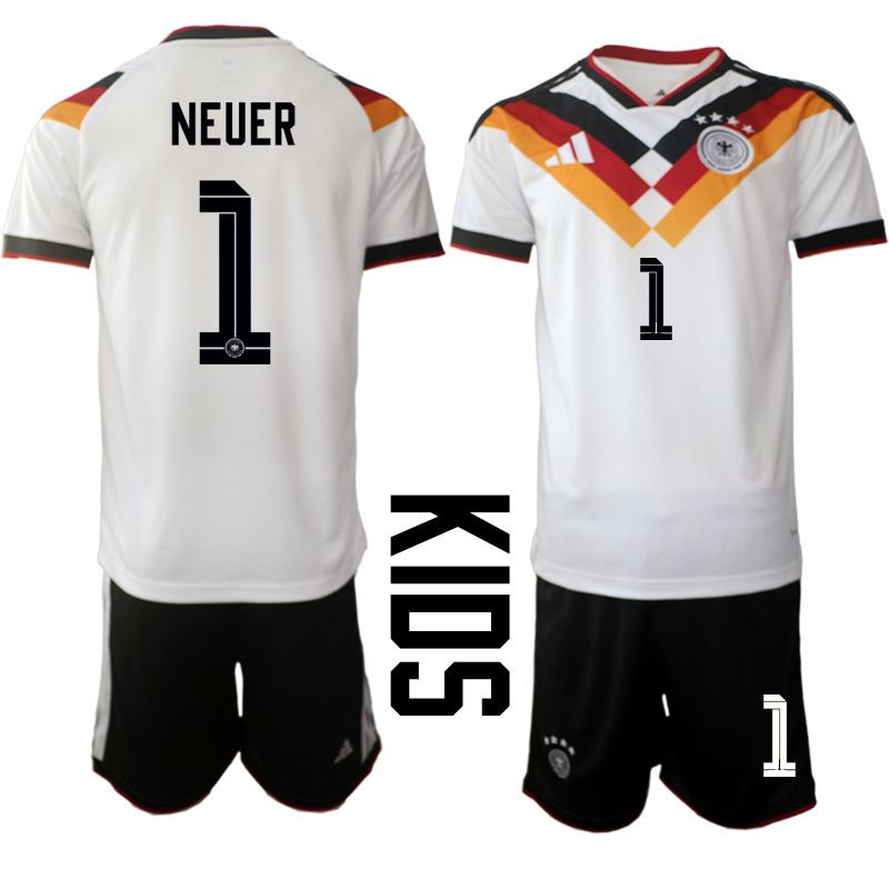 Youth 2026 World Cup National Team Germany home white #1 Soccer Jersey